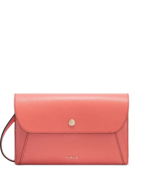 Furla Lea flap leather clutch bag Pink WE00898ARE0001007