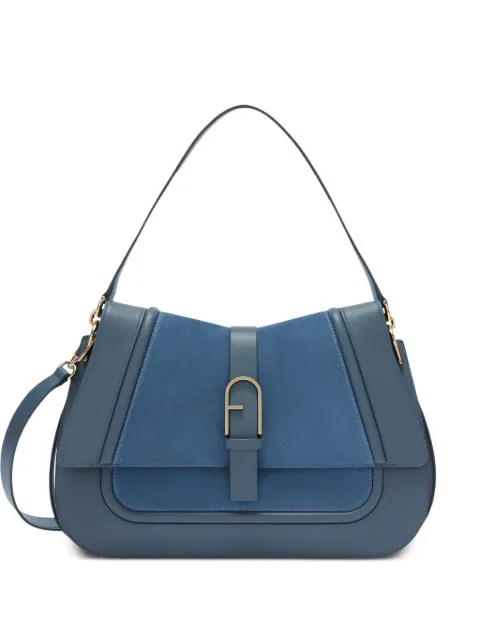 Furla large Flow leather tote bag Blue WB01911BX25671007