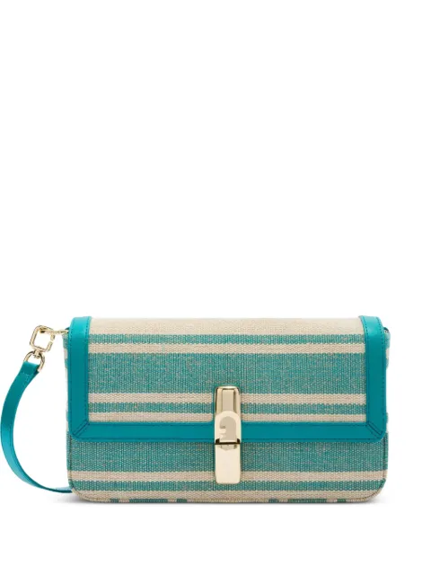 Furla Iride striped turnlock satchel Blue WB01826BX43531007