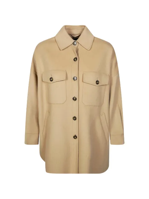 Weekend Max Mara buttoned flap-pocket coat Neutrals 2615081041600