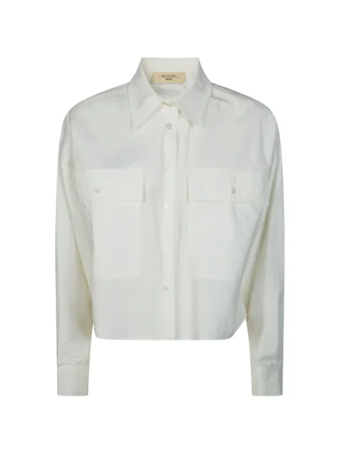 Weekend Max Mara asymmetrical cotton shirt Neutrals 2615111071600