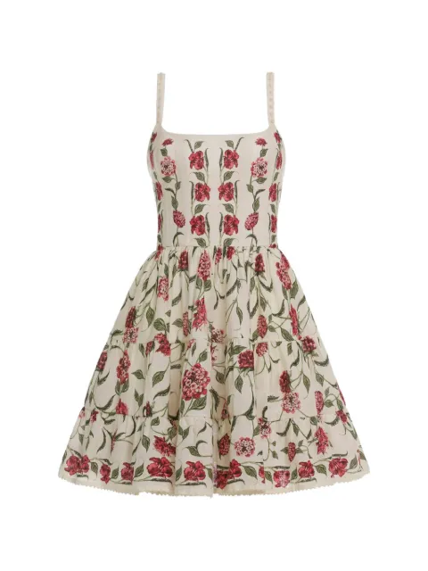 Agua By Agua Bendita floral-detail mini dress Neutrals 20281MULTICOLORARCHIVED