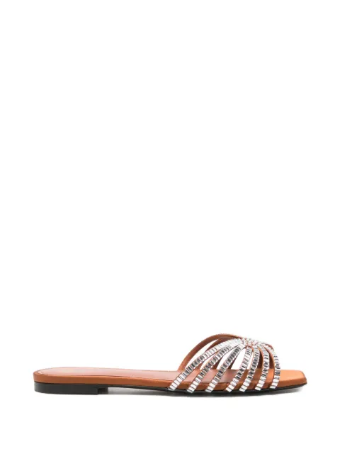 Alevì rhinestone-embellished flat sandals Brown HAVANA