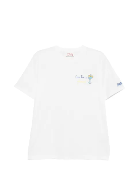 MC2 Saint Barth glass gin please cotton T-shirt White POT0001