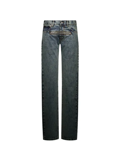JORDANLUCA Robin zip-detail jeans Blue A25MDJE553V2