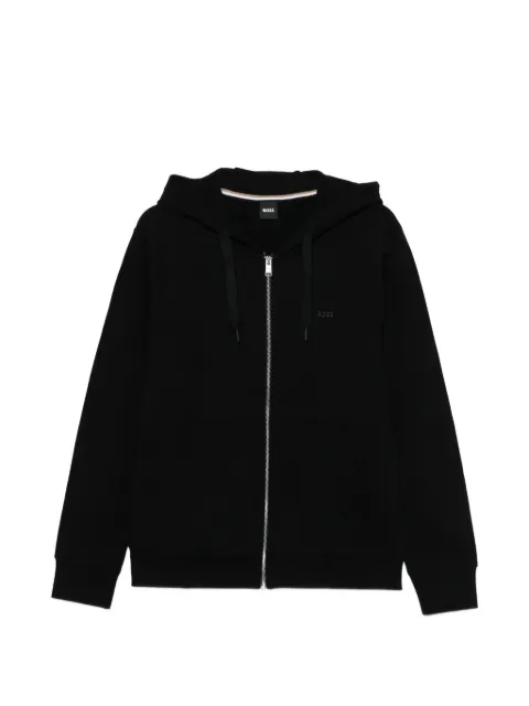 BOSS zip fastening hoodie Black 50546405