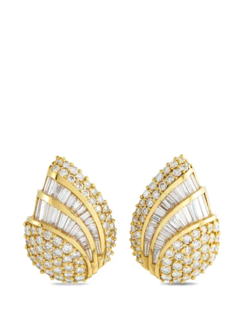 LB Exclusive yellow gold diamond clip-on earrings Gold MF19012926