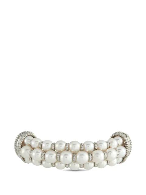 LB Exclusive diamond pearl brooch White MF27020326