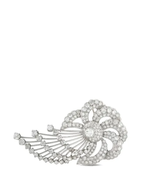 LB Exclusive diamond platinum brooch Silver MF38020426