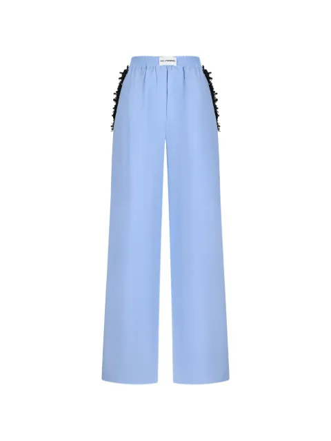 DES PHEMMES fringed trousers Blue D310CB