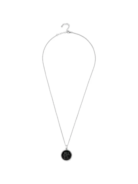 Mateo onyx lion-carving Necklace Silver LIONCARVEDONYXNECKLACE