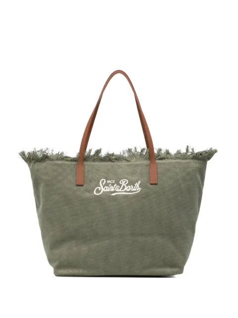 MC2 Saint Barth City fringed tote bag Green CBF0001