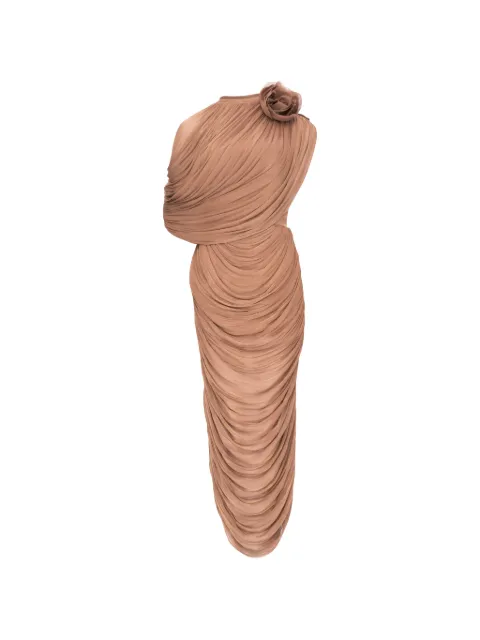 Ana Radu Drape dress Brown 262504