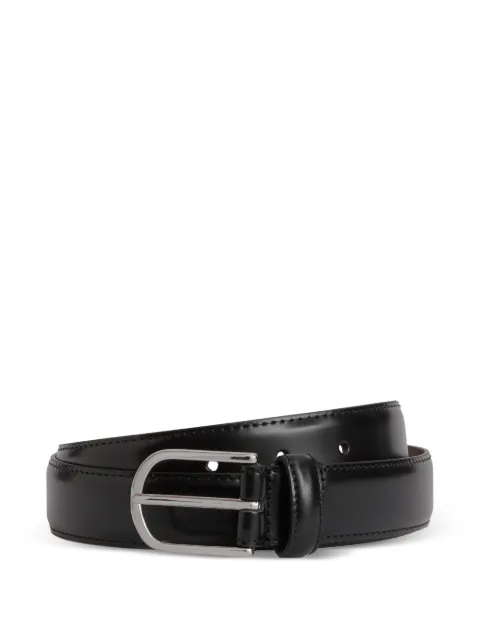 Boggi Milano smooth leather belt Black BO17C009901