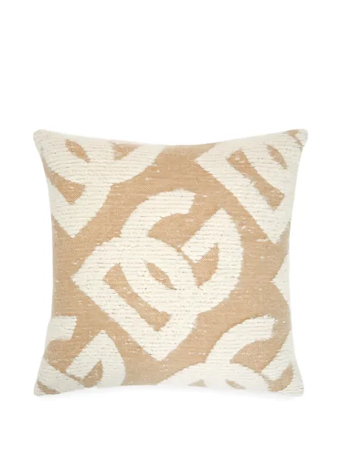 Dolce & Gabbana logo-patterned cushion Neutrals TCE008TCAN1U0054