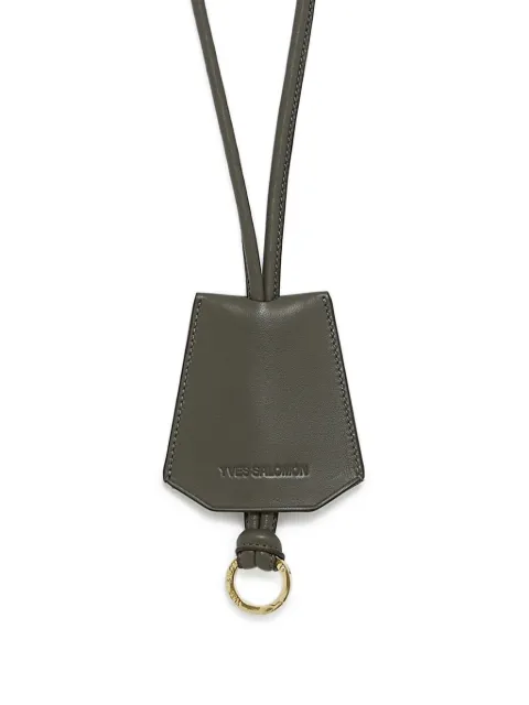 Yves Salomon leather keyring Grey 25WAA200XXAPXX