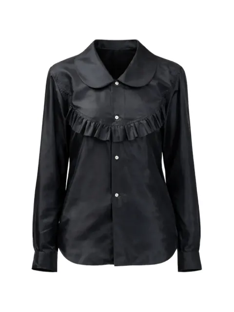 Black Comme Des Garçons ruffled collar shirt Black 1PB014