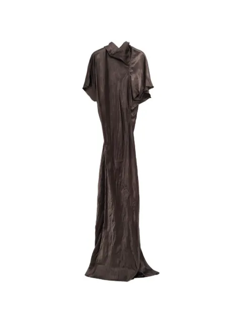 Rick Owens draped design dress Brown RP01F6500N