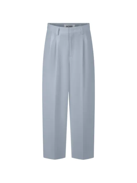 ROSSI Noa pleats cropped trousers Blue 700439545