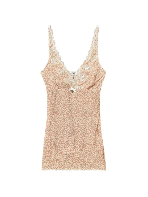 TWINSET animal print lace pyjama top Neutrals 242LL6AZZ