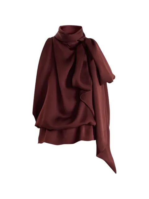 Petar Petrov draped top Red F25TB10MAHAGONY