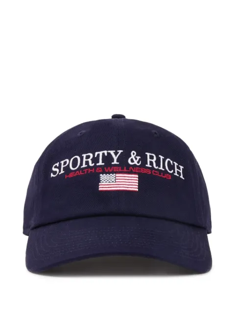 Sporty & Rich embroidered baseball cap Blue AC07963178BL106