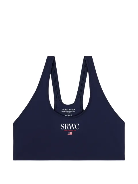 Sporty & Rich flag bra top Blue TO00363177BL106