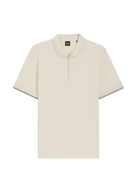 BOSS cotton-piqué polo shirt Neutrals 50555108