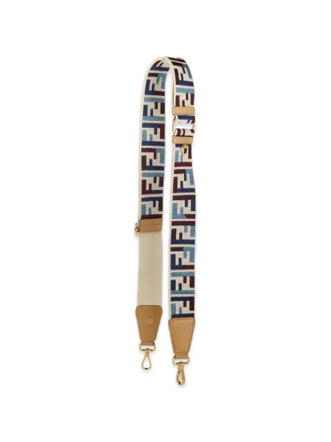 FENDI logo-pattern shoulder strap Neutrals 8AV386AUS6