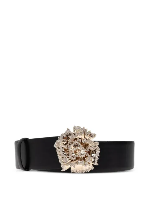 Alexander McQueen floral-buckle belt Black 8459021HBEA