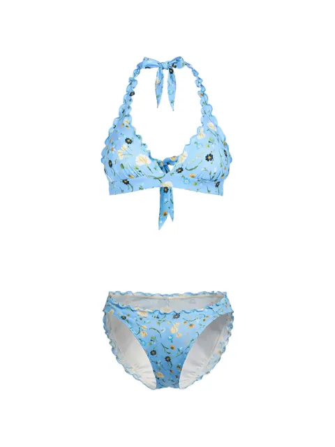 Seafolly Modern Romance floral-print bikini Blue 31474262