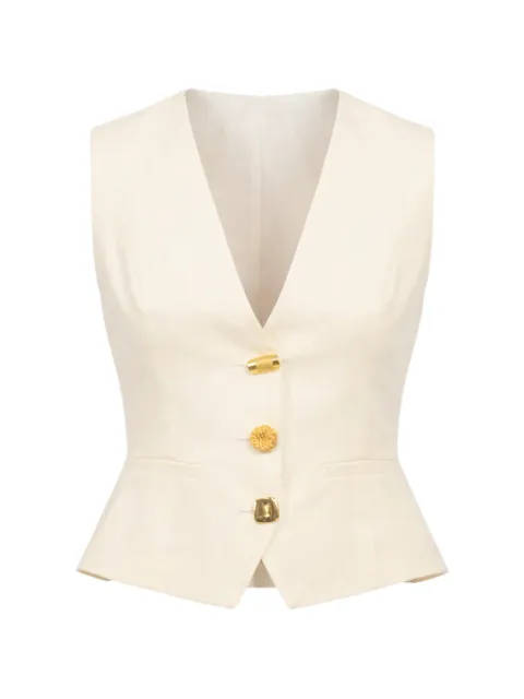 Francoise Pinton - Paris Anita button waistcoat Neutrals WOCWF103333