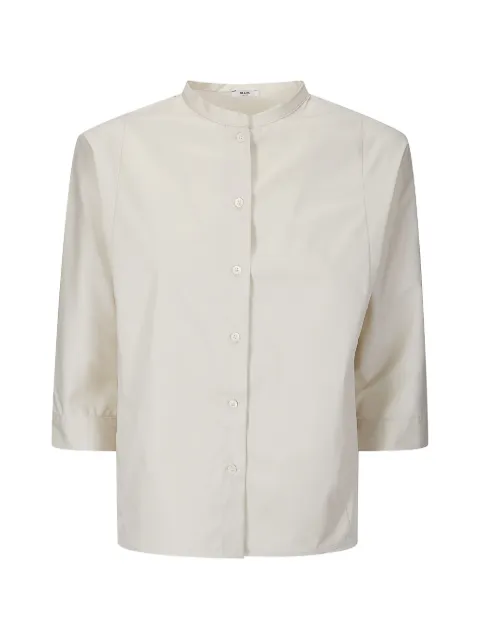 M.S.M. band-collar shirt Neutrals W323