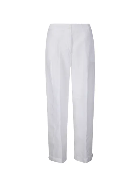 M.S.M. straight-leg linen trousers White W309