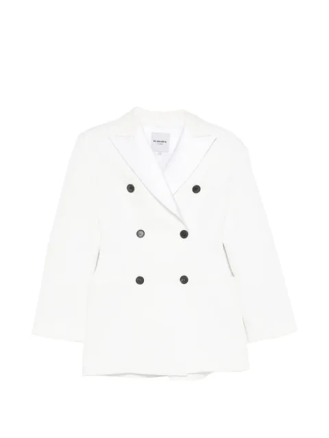 La Piscine La Piscine double-breasted peaked-lapel blazer White LS261WJ004RA009