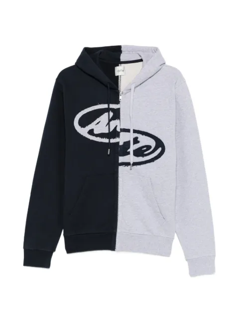 Arte Antwerp split logo zip hoodie Blue SS26175HJ