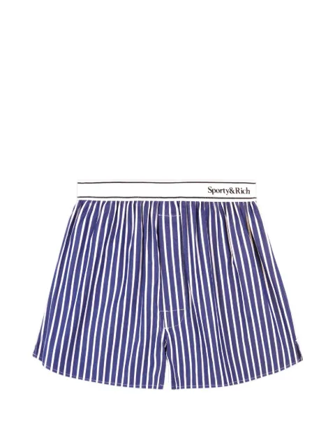 Sporty & Rich striped boxer shorts Blue SH01563300ST09