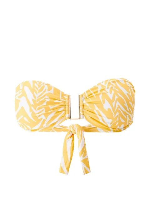 Melissa Odabash animal-print strapless bikini top Yellow BARCELONATOP