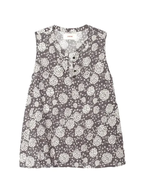 Xirena Tish floral-print buttoned top Grey X5IGP007