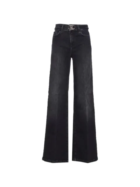 LIU JO logo-belt jeans Black UF5101D0264