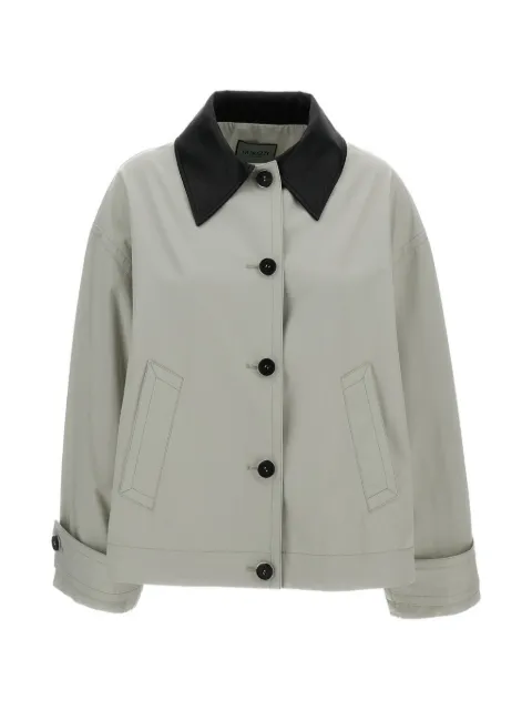 Durazzi Milano collar button-up jacket Neutrals SS26O06TT0069I003