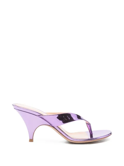 Gianvito Rossi Sofia metallic thong sandals Purple G1013870RICMET