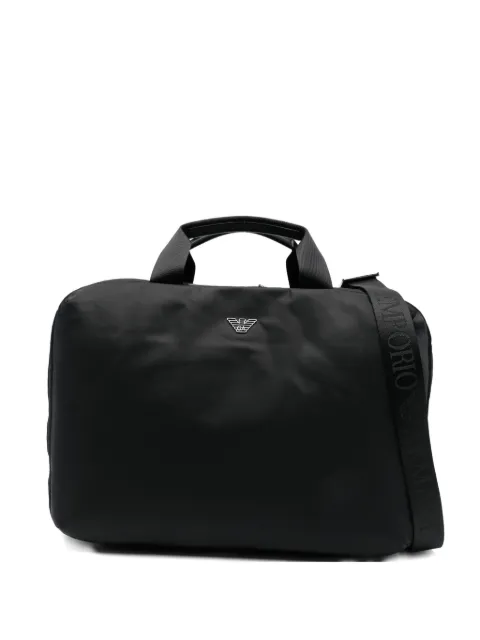 Emporio Armani logo-plaque luggage Black EM004501AF13454