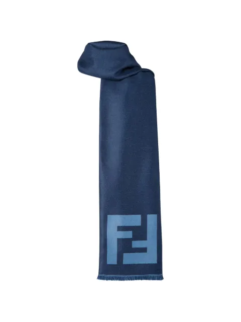 FENDI logo-detail scarf Blue FXS407AWTZ