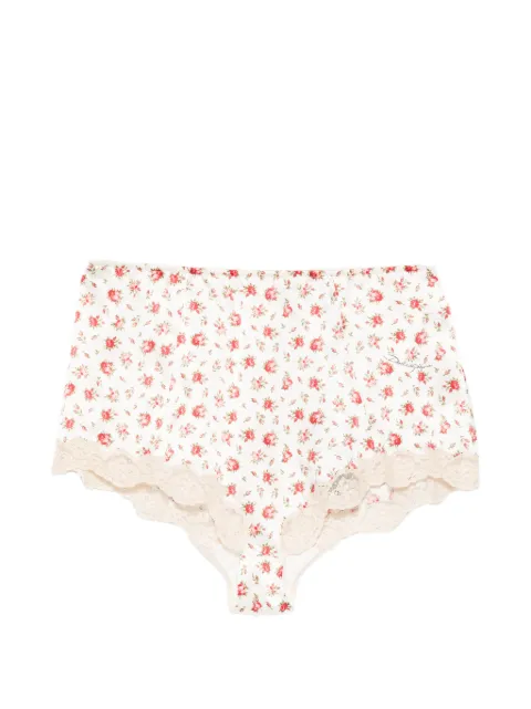 Dolce & Gabbana small rose-print lace and satin briefs White O2E02TON0E3