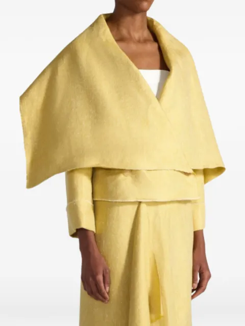 Liviana Conti Danver shawl collar jacket Yellow F6SM35B450