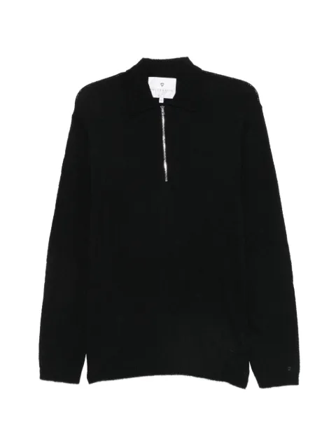 SEVEN GAUGE zip-fastening polo shirt Black PUL013724204
