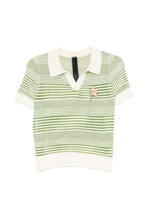 Ka Wa Key Grandma's Bloom hand-crocheted T-shirt Green SS26KW29GR