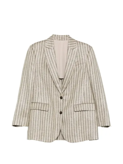 Brunello Cucinelli striped pocket blazer Neutrals MH5197290C420