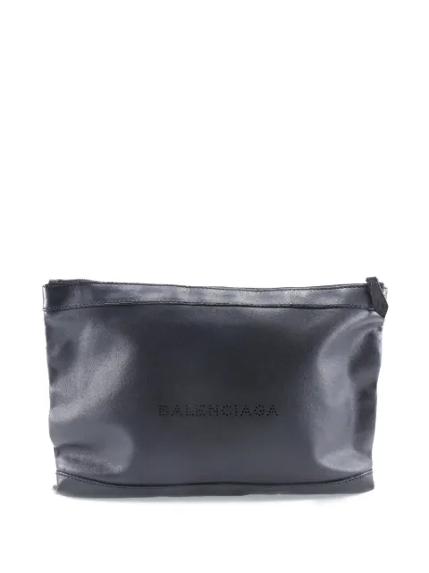 Balenciaga Pre-Owned 2010-2026 Leather Navy Clip M clutch bag Black 068NXDTCI6WP653B